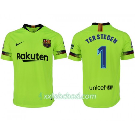 Fotbalové dresy FC Barcelona TER STEGEN 1 Venkovní Dres 2018/19 Krátký Rukáv
